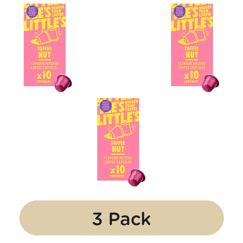Little's Toffee Nut Nespresso Compatible Capsules, 10 pods per pack, British Import (Pack of 3)