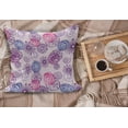 thumbnail image 2 of Purple Fluffy Throw Pillow Cushion Cover, Watercolor Style Floral Fireworks Blooming Flowers Abstract Spiral Doodle Spots Art, Decorative Square Accent Pillow Case, 28" x 28", Blue Pink, by Ambesonne, 2 of 5