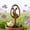 brown, variant on Black Iron Metal Garden Ground Stake - Weatherproof Memorial Cemetery Flower Decoration for Courtyard Lawn