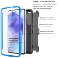 thumbnail image 4 of For Samsung Galaxy A35 5G Phone Case, with [Built-in Screen Protector] and Belt Clip Holster, eBizWare Shockproof Heavy Duty Protective Rugged Case Kickstand Cover for Galaxy A35 5G - Blue, 4 of 9