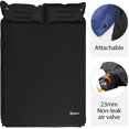 thumbnail image 3 of Ubon Self Inflating Sleeping Pad Pillows Attached Mat for Backpacking, Black, 3 of 6