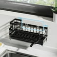 thumbnail image 5 of Kitchen Sink Organizer,Sink Caddy Organizer with Removable Brush Holder,Self-Draining Kitchen Countertop Organizers and Storage Essentials,Home Decor and Kitchen Gadgets-Black-B, 5 of 6