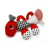 Caterpillar Teething and Sensory Toy in Black, White and Red, 9"