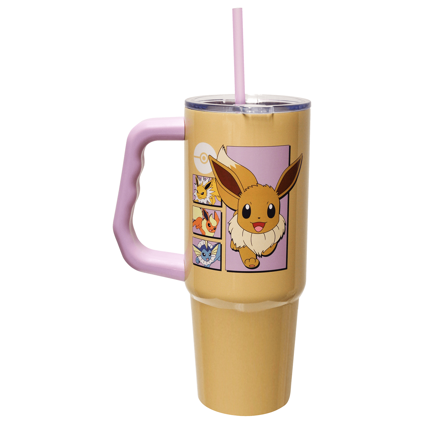 Pokémon Eevee Evolutions 30 fl oz Stainless Steel Tumbler with Handle and Straw