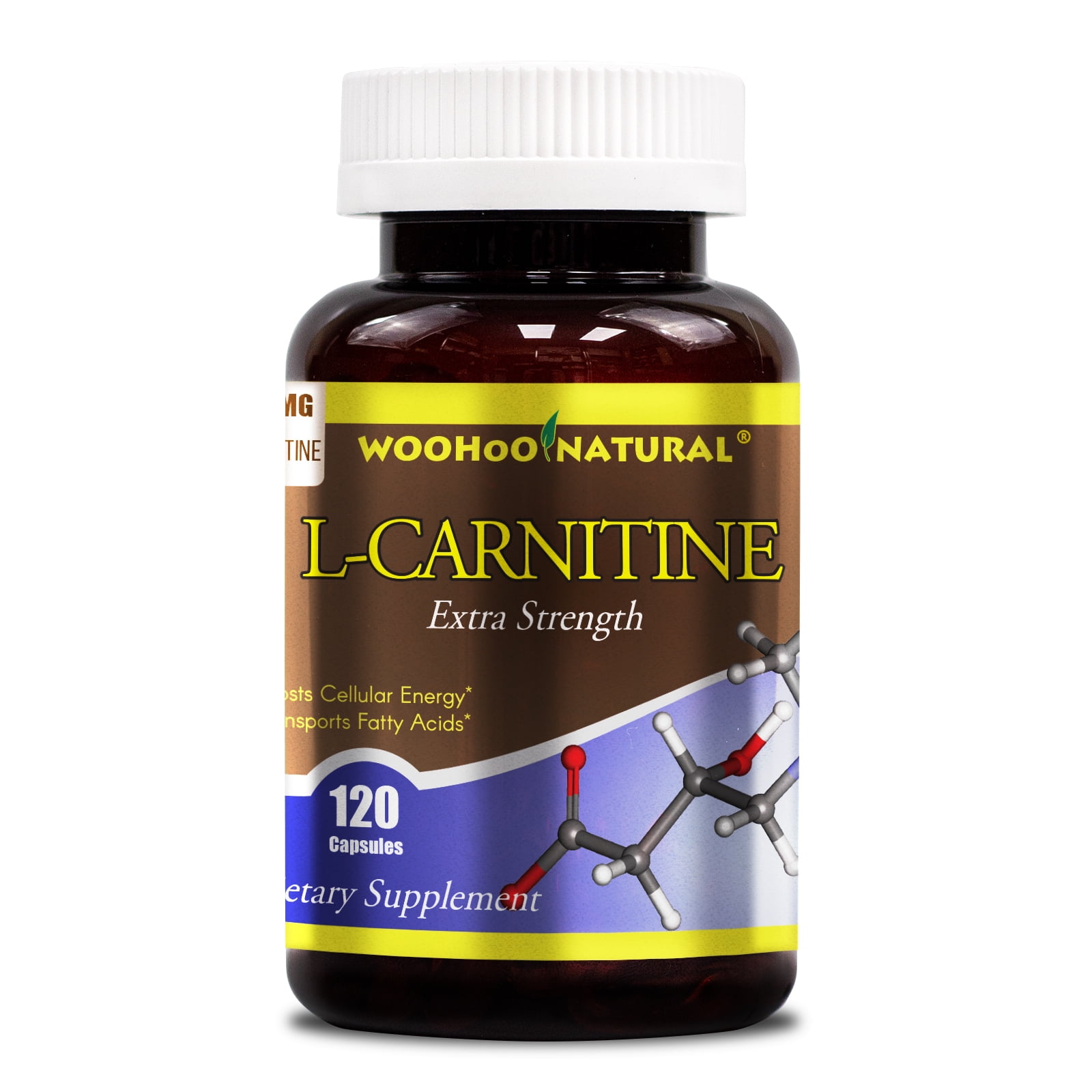 Woohoo Natural Extra Strength L Carnitine 1000 Mg 120 Capsules Walmart Com Walmart Com