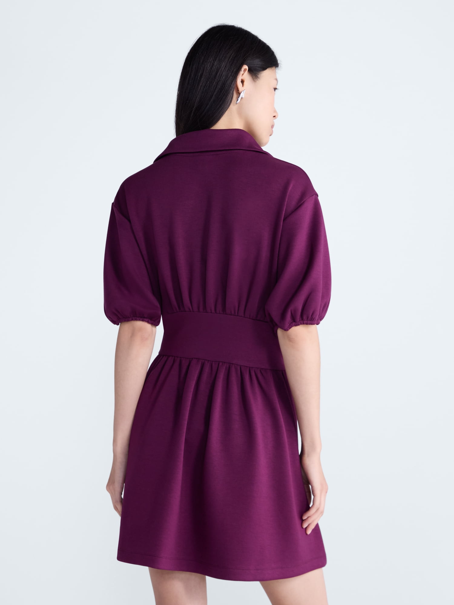 Scoop Women's and Women's Plus Scubaknit Zip Front Dress, Sizes XS-4X
