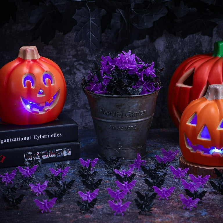 16 PCS Halloween Cake Topper Set - Spiders, Bats, Pumpkins & Tombstone Decorations For Party