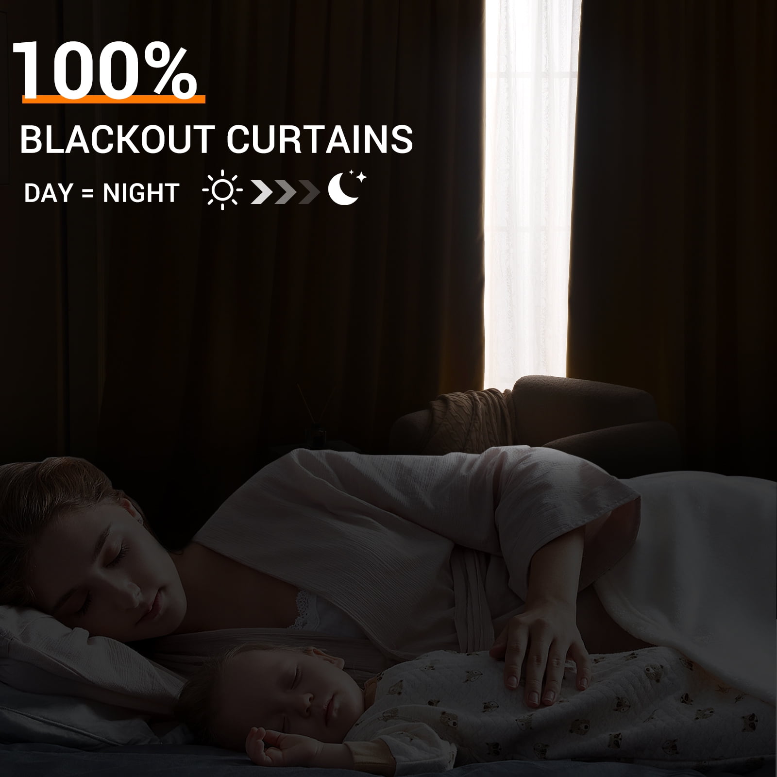 Blackout Curtains 2 Panels Set, Linen Textured Blackout Drapes, Thermal Insulated Curtains for Bedroom Living Room, W50" X L84" Oatmeal