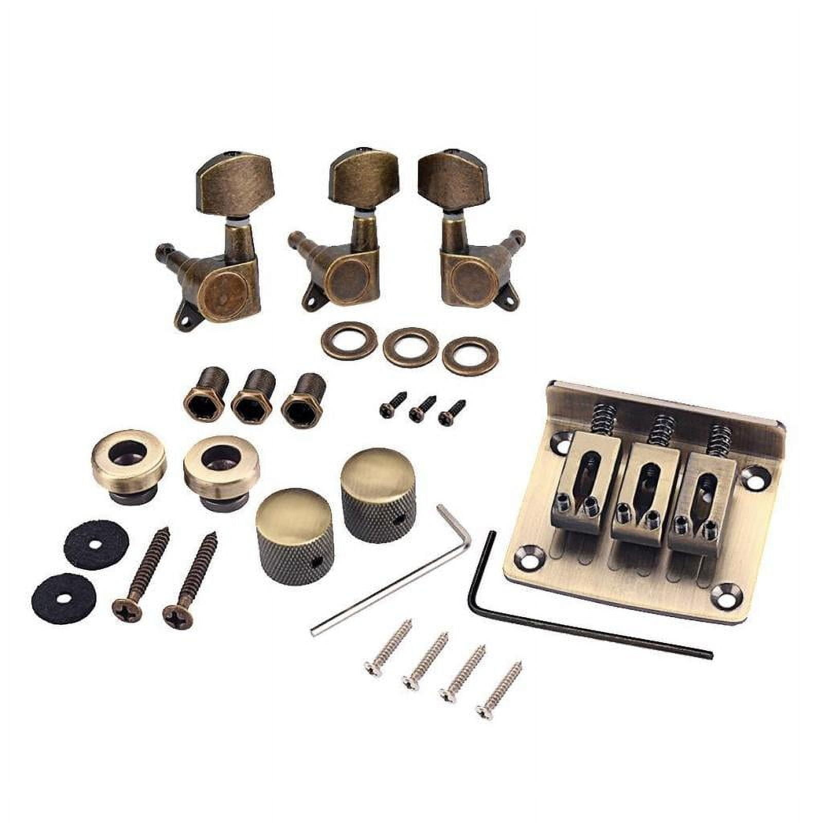Practical Alloy 3 Strings Saddle Bridge Bronze for Box Guitar Replacement Parts
