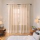 thumbnail image 4 of Xiao Hua Cortinas para dormitorio - Beige, 241*130 cm, 2 paneles, cortinas opacas ligeras, cortinas de poliéster con bolsillo para barra, cortina opaca., 4 of 5