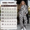 thumbnail image 7 of Xoenoiee Zebra Stripe Print 2 Piece Lounge Sweat Sets Plus Size Fall Fashion Matching Sweatsuits Wide Leg Pants Travel Outfit Winter Clothes, S, 7 of 7