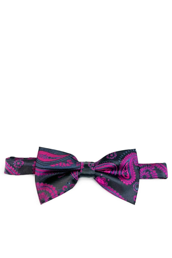 Hot Pink Artisan Paisley Bow Tie