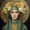 Emerald Queen Portrait, variant on The Kiss Mosaic Canvas Wall Art, Classic Decor for Living Room Bedroom Hotel Lobby Office Home Interior