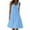Sky Blue, variant on Inleife Womens Fashion Summer Mini Dresses Solid Color Sleeveless Party Beach Dress