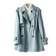 thumbnail image 2 of Ailaofu Women's Solid Color Lapel Double-Breasted Belted Long-Sleeved Street Style Trench Coat, 2 of 7