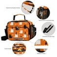 thumbnail image 4 of Insulated Lunch Bag 6L Leak-Proof Lunch Box with Shoulder Strap Multiple Pockets Lunch Tote Black Cat and White Cat, 4 of 9