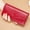 346 wine red, variant on TAZAG pure leather women's long wallet ultra-thin first layer cowhide handmade wallet