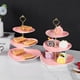thumbnail image 4 of CaiYueKe 3-Tier Heart-Shaped Dessert Stand, European-Style Snack Tray, Multi-Layer Fruit Candy Plates, Party Serving Display Holder for Cakes Pastries, Home Kitchen Decor, 4 of 7
