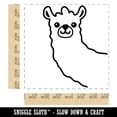 thumbnail image 2 of Peeking Llama Square Rubber Stamp Stamping Scrapbooking Crafting - Medium 1.75in, 2 of 7