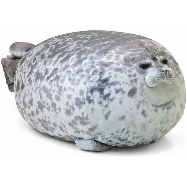 Almohada MerryXD Chubby Blob Seal de peluche, 33 cm