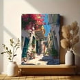 thumbnail image 6 of European Street Bougainvillea Bicycle Canvas Print, Scenic Wall Art for Living Room Bedroom Dining Room Cafe Hotel Office Decor, 6 of 8