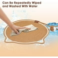 thumbnail image 6 of Cat Scratcher Mat, Natural Cotton Rope Cat Scratch Pad, 13.7'' Round Horizontal Floor Cat Scratching Pads for Indoor Cats, Cat Furniture Protector for Wall, Couch, Carpets, Sofas, 6 of 8