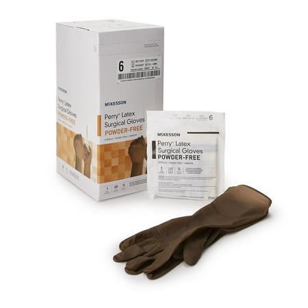 

McKesson Perry Disposable Sterile Latex Surgical Glove Standard Cuff Length SIZE 6 20-1360N 50 per Box