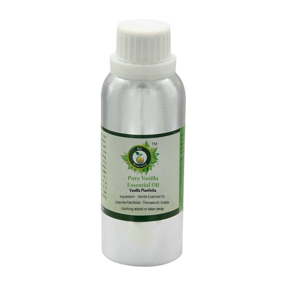 R V Essential Pure Vanilla Essential Oil 630ml (21oz)- Vanilla Planifolia (100% Pure and Natural)
