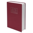 thumbnail image 3 of Caja fuerte para libros de desvío, estilo diccionario de gran tamaño, cerradura de combinación segura para libros de acero inoxidable para monedas, tarjetas y documentos, color rojo, 3 of 14