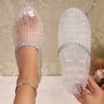 thumbnail image 4 of Willtoo Mesh Flat Jelly Sandals for Women 2026 Clear Beach Sandals Jelly Shoes Closed Toe Slides Comfort Walking Shoes, 4 of 5
