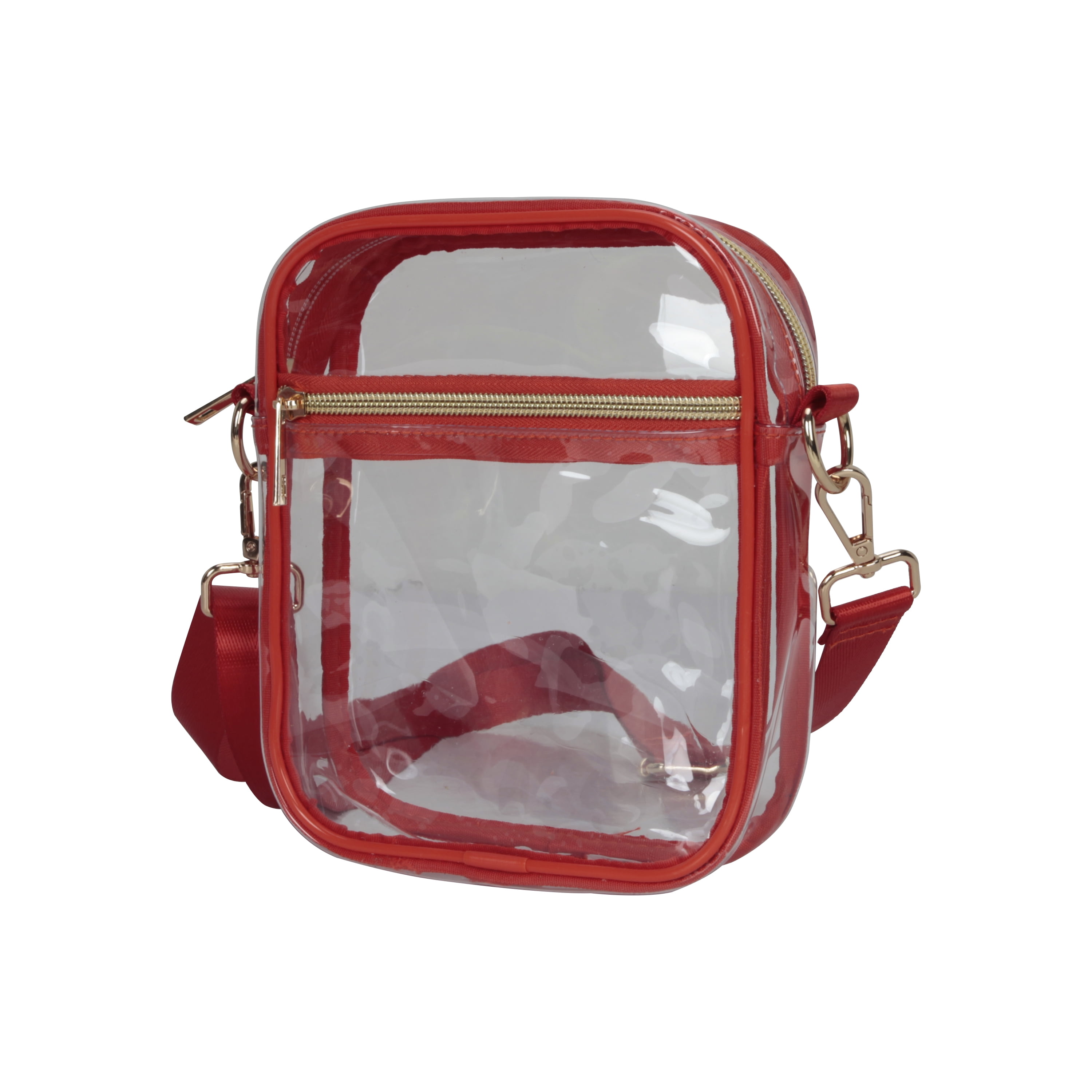 Hello Hobby Cell Phone Handbag, Customizable Transparent Purse for Stadiums, Concerts, and Everyday Use, Red