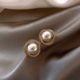 thumbnail image 1 of Pendientes de perlas de estilo coreano con aguja de plata s925 para mujer, aretes sencillos y elegantes que combinan con todo, joyería para las orejas con el mismo estilo, 1 of 6