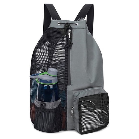 Mochila Con CordóN De Para NatacióN, Gimnasio, Piscina, Equipo De Entrenamiento Y Deportes, Color Gris