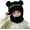 Black, variant on Bear Mask Hat, Love My Bear Hat & Ski Mask, 3 in 1 Plush Balaclava Ski Mask for Women & Men, Cute Winter Face Mask with Bear Ears, Windproof Hooded Scarf Hat