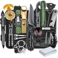 thumbnail image 1 of Kit de supervivencia, regalos para hombres, papá, marido, equipo y equipo de supervivencia de emergencia 19 en 1, pesca, caza, cumpleaños para hombres, accesorios para acampar, artilugio genial, eleme, 1 of 5