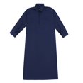 thumbnail image 5 of Solid Colored Men Robes Comfortable Breathable Fabric Traditional Clothing Long Sleeve Thobe for Daily Wear Mens Casual Crew Neck Basic Tees, 5 of 5