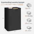 thumbnail image 5 of SAMFIT Large Laundry Hampe,80L (21.1 Gal) Bamboo Handles, Waterproof Clothes with Breathable Mesh, Foldable Hamper Portable Storage for Laundry Room, Dorm, Travel, and Camping., 5 of 7