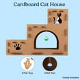 thumbnail image 4 of PETMAKER Cardboard Cat House with Scratching Pads, Toys, and Catnip, 4 of 11