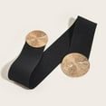 thumbnail image 2 of VASTLUCKY Women Elastic Waist Belt for Dresses Cinch Corset Belt Stretchy Waistband Chunky Gold Disc Round Belts, 2 of 11