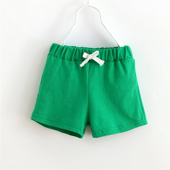 Atogsazn Kids Boys Girl Jogger Shorts Children's Casual Cotton Athletic Short Pants Biker Clothes Green 3-4Years
