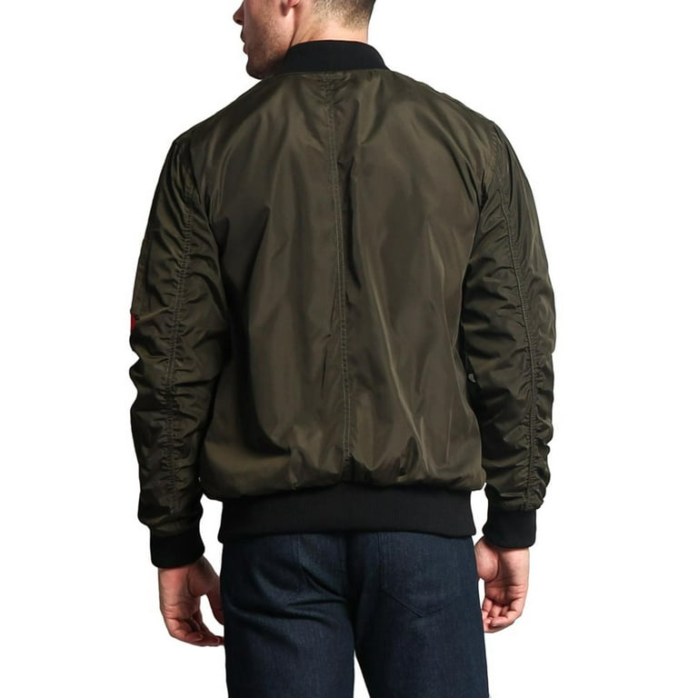 Victorious Men's Lightweight Contrast MA-1 Bomber Flight Jacket