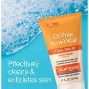 Neutrogena Oil-Free Face Scrub, Salicylic Acid Acne Face Wash & Acne Treatment, 4.2 fl oz