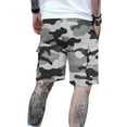 thumbnail image 4 of ZQUUVOU Men's Camo Twill Cargo Shorts Relaxed Fit Multi-Pocket Outdoor Drawstring Elastic Waist Comfortable Shorts Cargo Pant E-Camouflage, 4 of 9