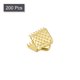 thumbnail image 3 of 200uds Cinta Engarzado Abrazadera Extremos Unique Bargains Dorado Tono 8mm, 3 of 7