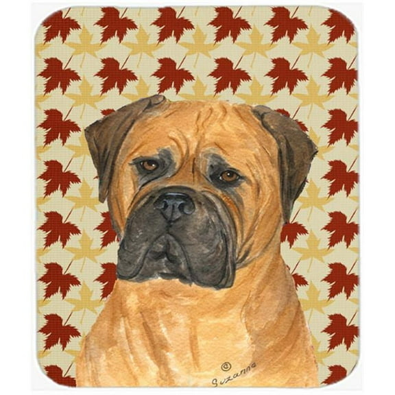 Carolines Treasures  Bullmastiff Fall Leaves Portrait Mouse Pad