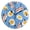 Black, variant on Bacon and Eggs Pattern Wall Clock 10in Round Artistic Oil Painting Home Decor Desk Table Clock