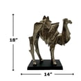thumbnail image 2 of Bergamo Art 18 Inch Tall Handmade Aluminum Abstract Camel Sculpture in Bronze, 2 of 4