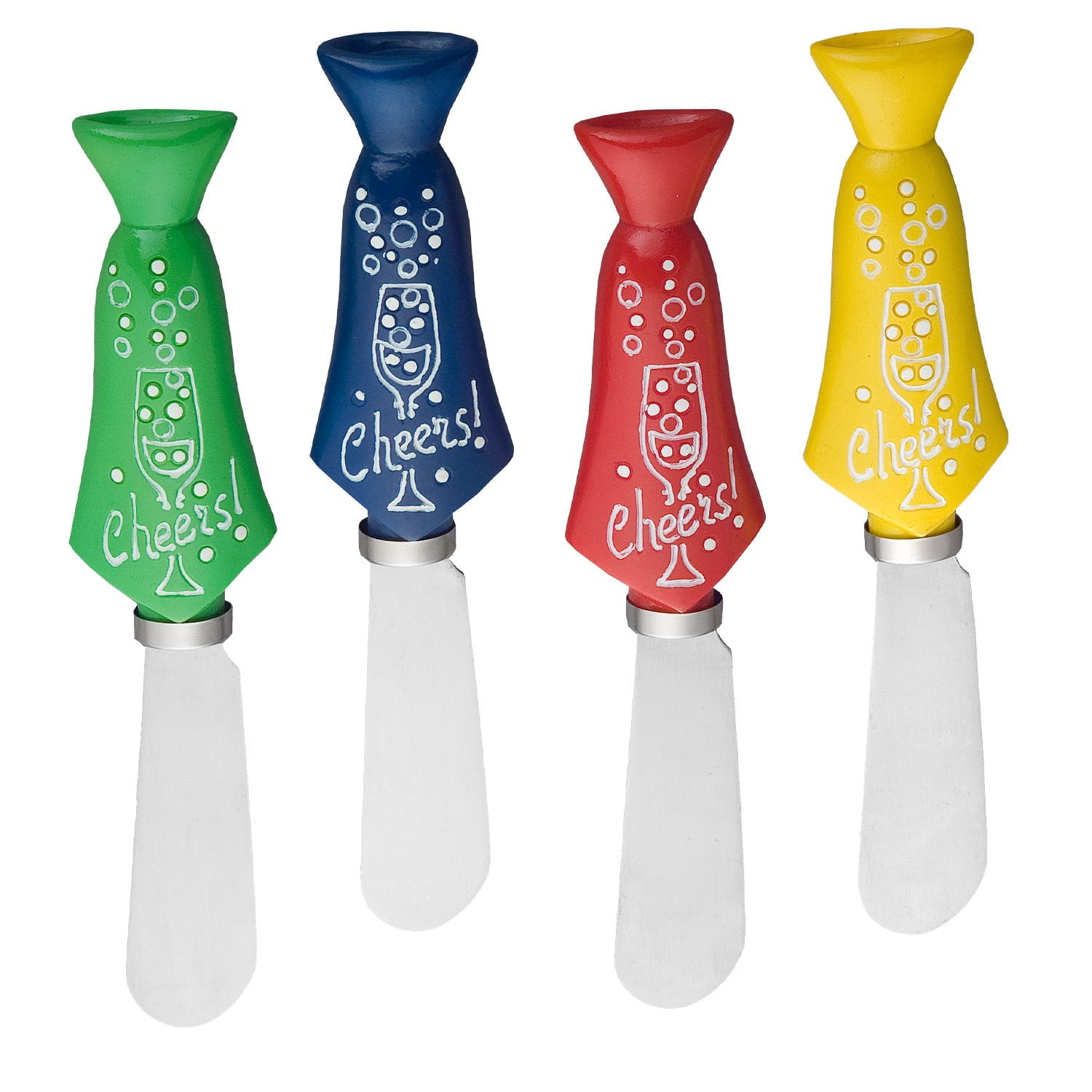 Mr. Spreader 4Piece Tie Hand Painted Resin Handle with Stainless Steel