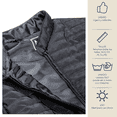 thumbnail image 3 of Chaleco para dama ligero calientito, resistente al agua, para invierno, Negro MACAR Chaleco dama negro XG, 3 of 7
