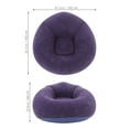 thumbnail image 2 of Raindrops Dark Inflatable Lazy Sofa Chair - Space Saving Portable Seat for Dorm, Travel, Picnic, Outdoor Relaxation, 2 of 8